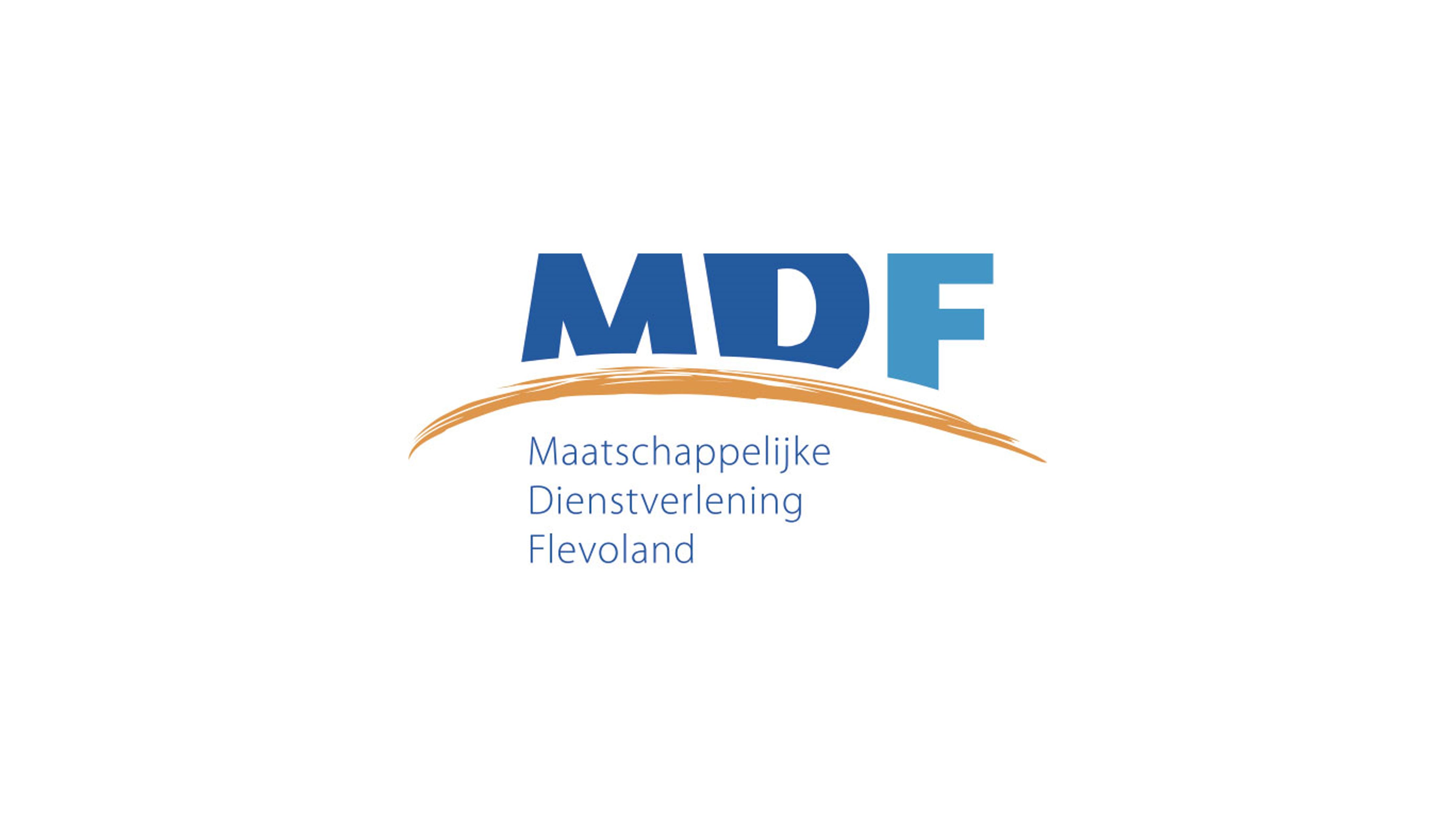 Logo MDF, maatschappelijke dienstverlening Flevoland