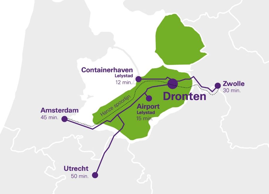 Kaart ligging Poort van Dronten